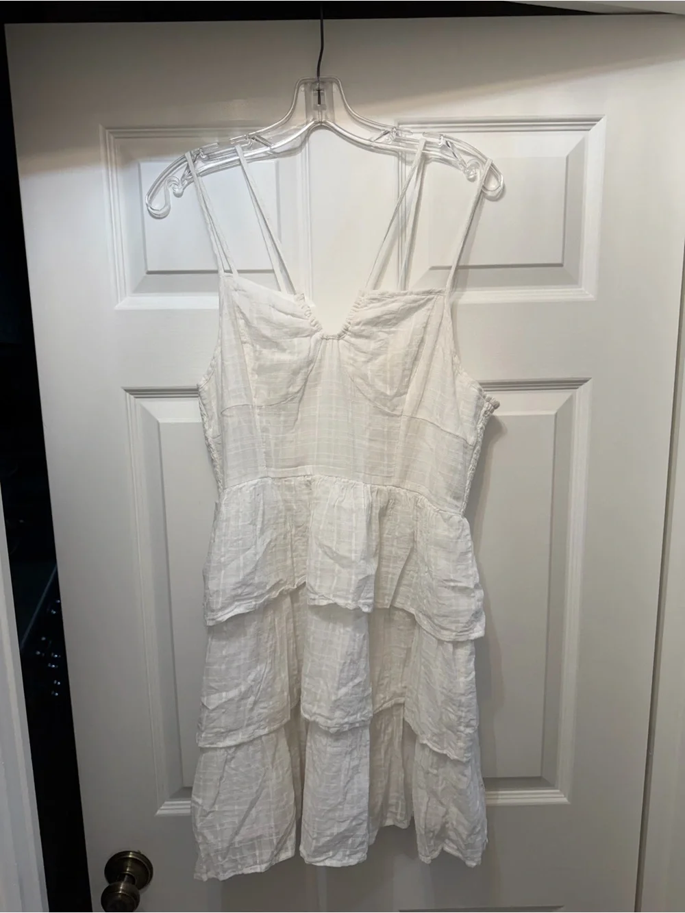 American Eagle White Smocked Gauze Cami Dress - Picture 1 of 4